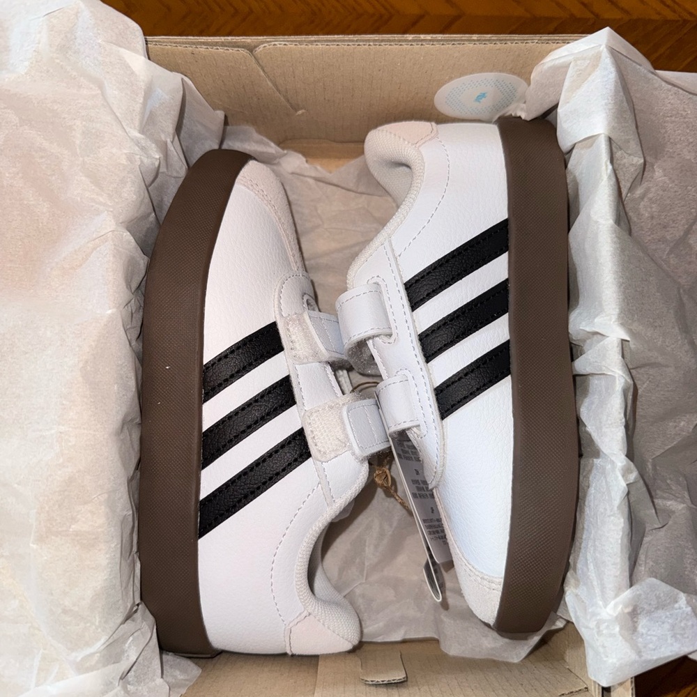 Adidas VL Court 3.0 CF I Toddler Shoes | White Black | NWT | Size 10K
